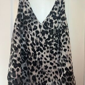 LOFT Animal Print V-Neck Blouse